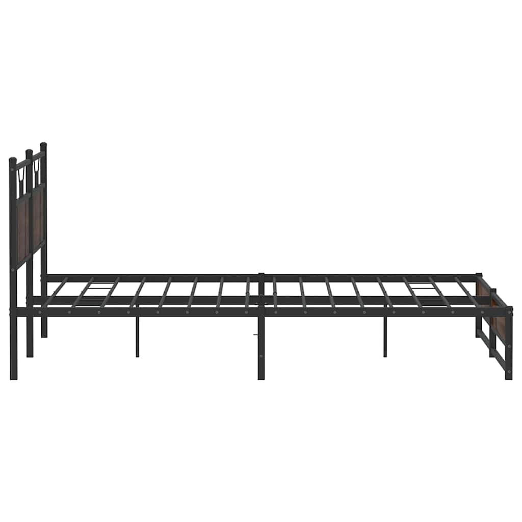 vidaXL Bettgestell ohne Matratze Braun Eiche 160x200 cm Holzwerkstoff