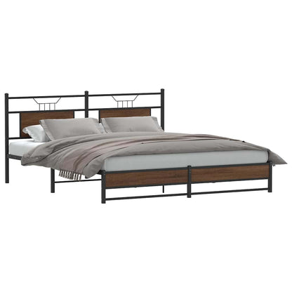 vidaXL Bettgestell ohne Matratze Braun Eiche 160x200 cm Holzwerkstoff