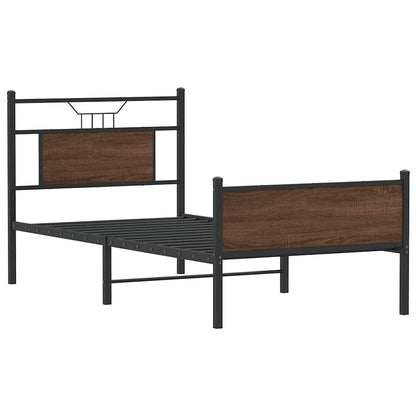 vidaXL Bettgestell ohne Matratze Braun Eiche 80x200 cm Holzwerkstoff