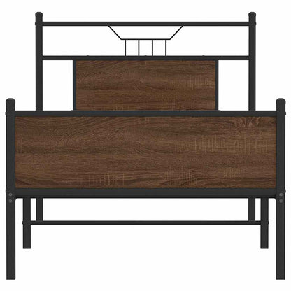 vidaXL Bettgestell ohne Matratze Braun Eiche 80x200 cm Holzwerkstoff