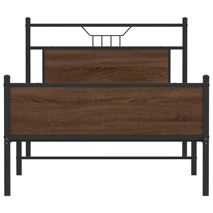 vidaXL Bettgestell ohne Matratze Braun Eichen-Optik 107x203 cm