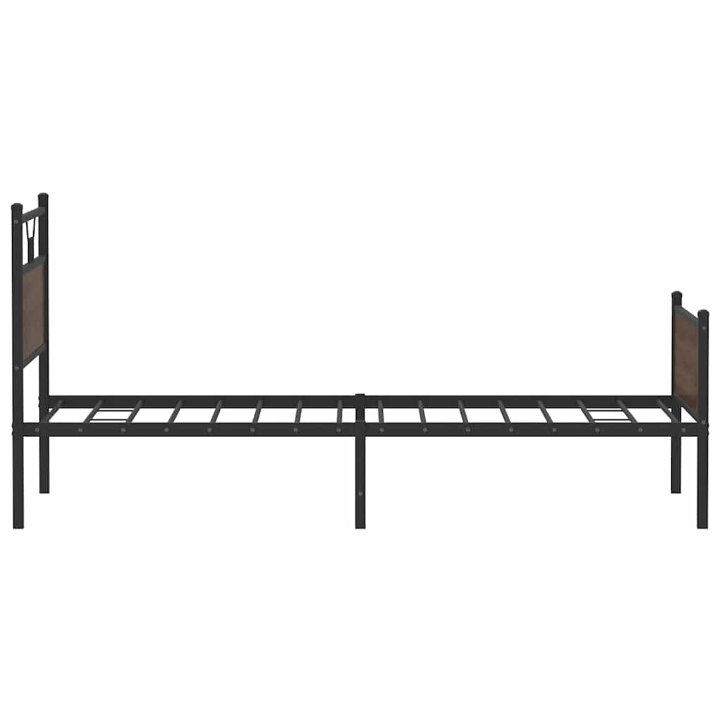 vidaXL Bettgestell ohne Matratze Braun Eichen-Optik 107x203 cm