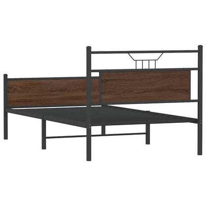 vidaXL Bettgestell ohne Matratze Braun Eichen-Optik 107x203 cm