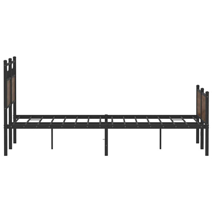 vidaXL Cadre de lit sans matelas Chêne marron 120x190 cm Bois d'ingénierie