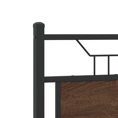 vidaXL Cadre de lit sans matelas Chêne marron 120x190 cm Bois d'ingénierie