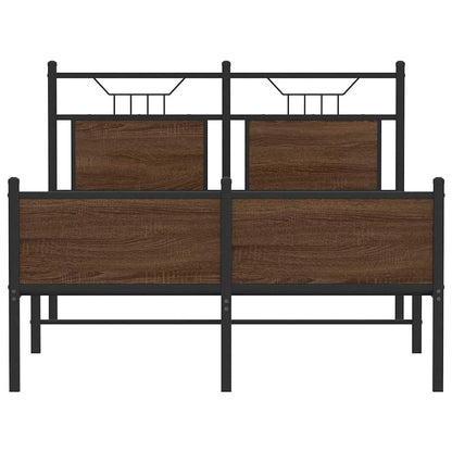 vidaXL Bettgestell ohne Matratze Braun Eiche 120x200 cm Holzwerkstoff