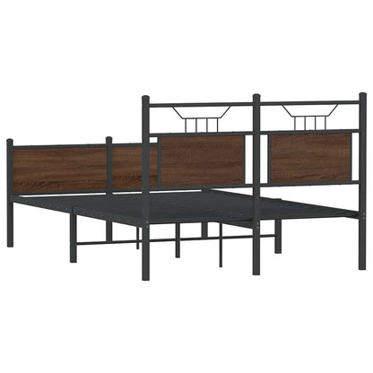 vidaXL Bettgestell ohne Matratze Braun Eiche 120x200 cm Holzwerkstoff