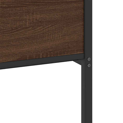 vidaXL Bettgestell ohne Matratze Braun Eiche 120x200 cm Holzwerkstoff