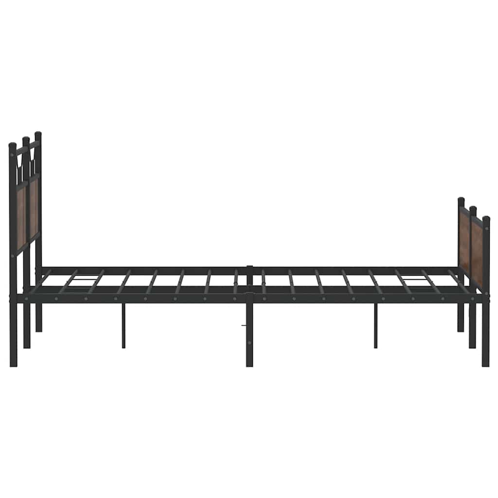 vidaXL Bettgestell ohne Matratze Braun Eiche 140x190 cm Holzwerkstoff
