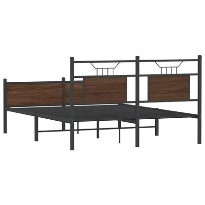 vidaXL Bettgestell ohne Matratze Braun Eiche 140x190 cm Holzwerkstoff