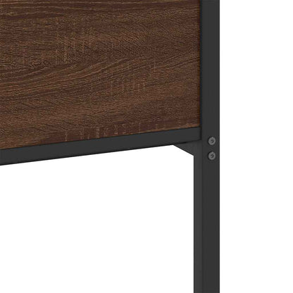 vidaXL Bettgestell ohne Matratze Braun Eiche 140x190 cm Holzwerkstoff