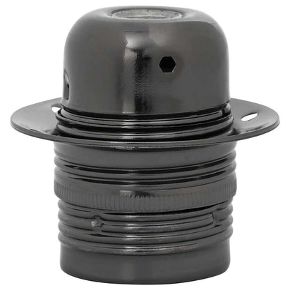 Lampenfassungen 2 Stk. Glänzend Schwarz E27