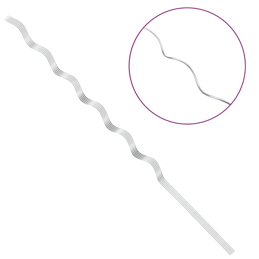 Pflanzenstütze 5 pcs Silber 110 x 0.6 x 0.6 cm Stahl