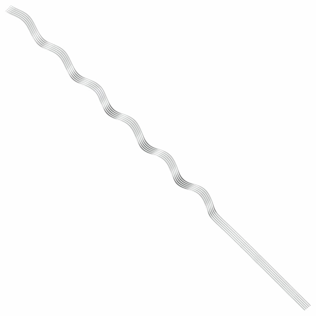 Pflanzenstütze 5 pcs Silber 110 x 0.6 x 0.6 cm Stahl