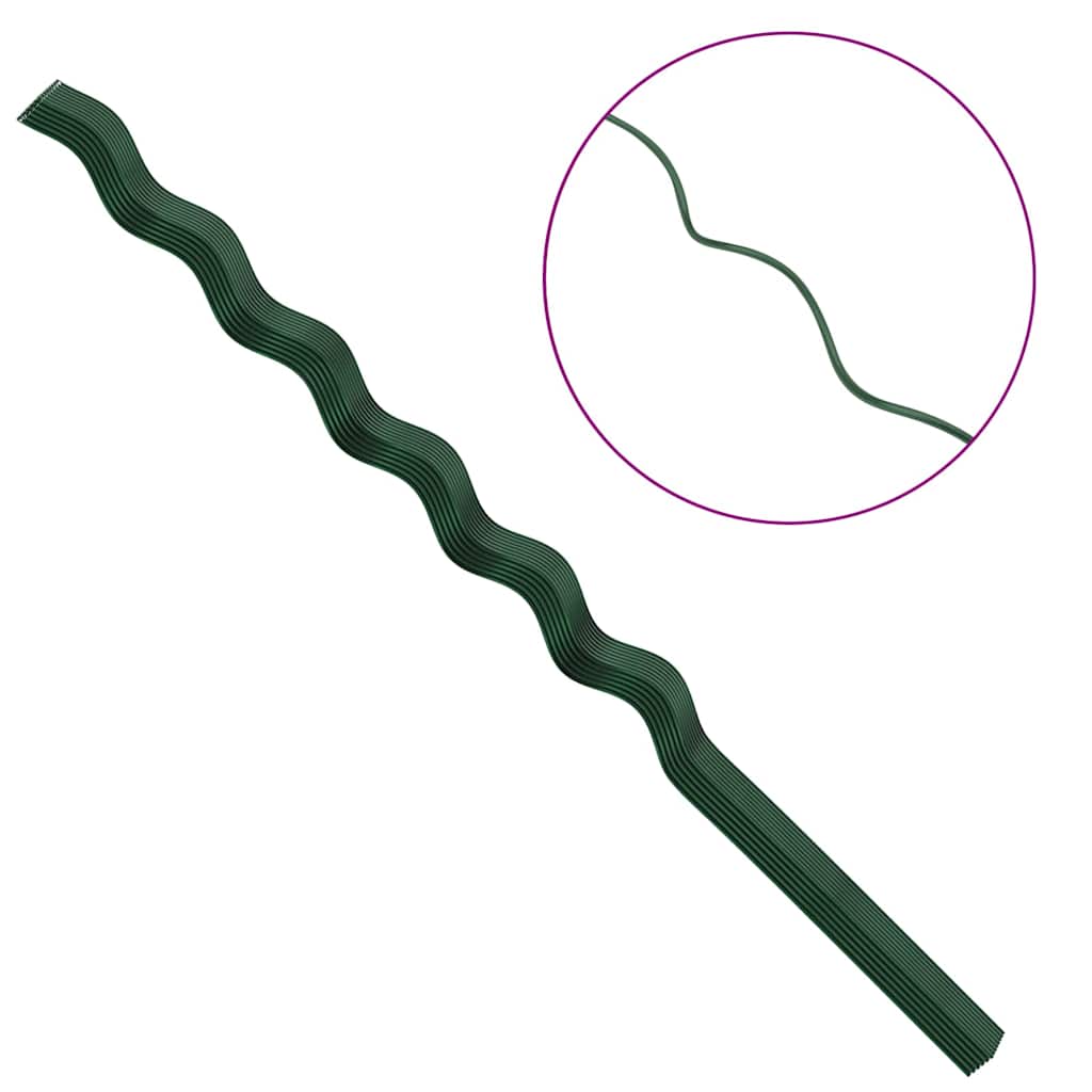 Pflanzenstütze 50 pcs Grün 110 x 0.6 x 0.6 cm Stahl