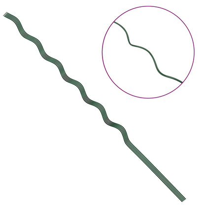 Pflanzenstütze 5 pcs Grün 110 x 0.6 x 0.6 cm Stahl