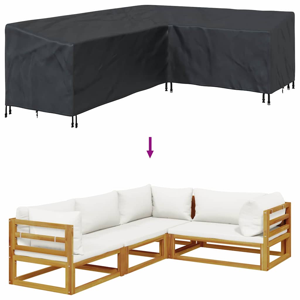 Möbelbezug Schwarz 260 x 210 x 80 cm 600D Oxford Stoff