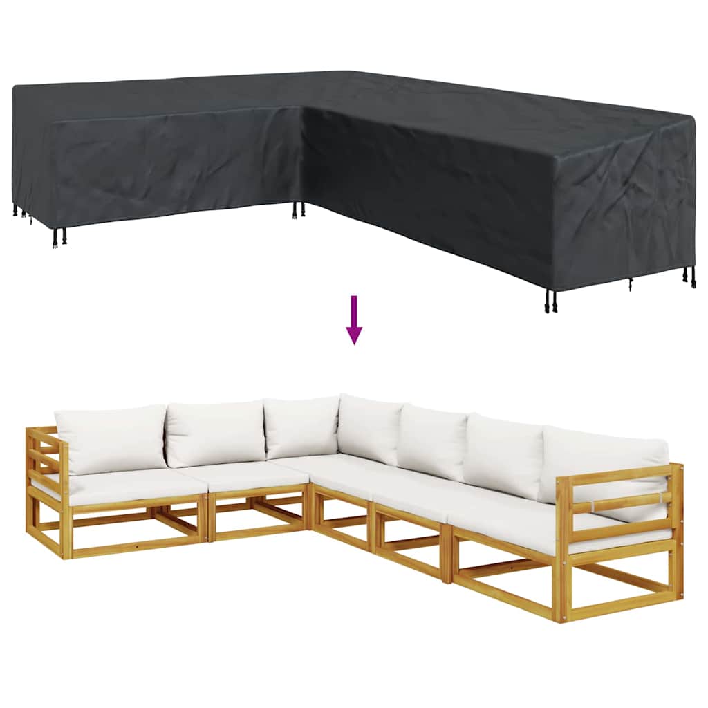 Möbelbezug Schwarz 330 x 255 x 80 cm 420D Oxford Stoff