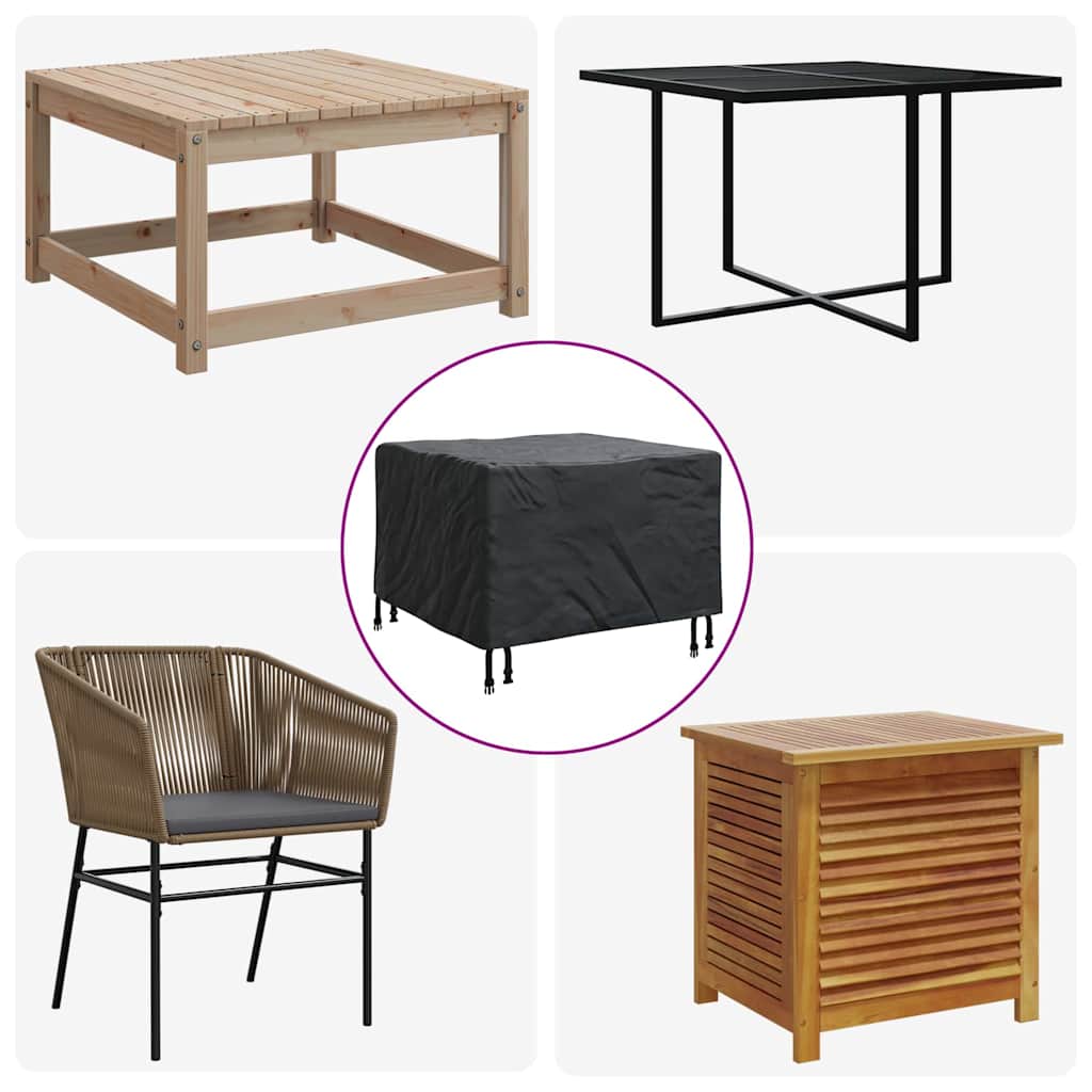 Möbelbezug Uni Schwarz 82 x 82 x 50 cm Stoff