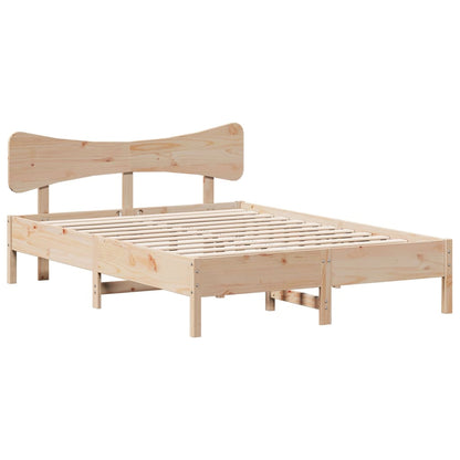 vidaXL Massivholzbett ohne Matratze 150x200 cm Kiefernholz