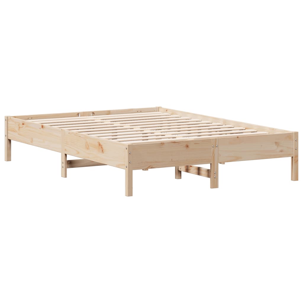vidaXL Massivholzbett ohne Matratze 150x200 cm Kiefernholz