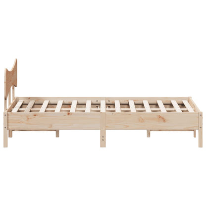 vidaXL Massivholzbett ohne Matratze 150x200 cm Kiefernholz