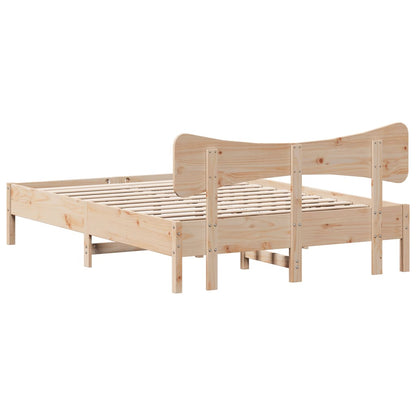 vidaXL Massivholzbett ohne Matratze 150x200 cm Kiefernholz
