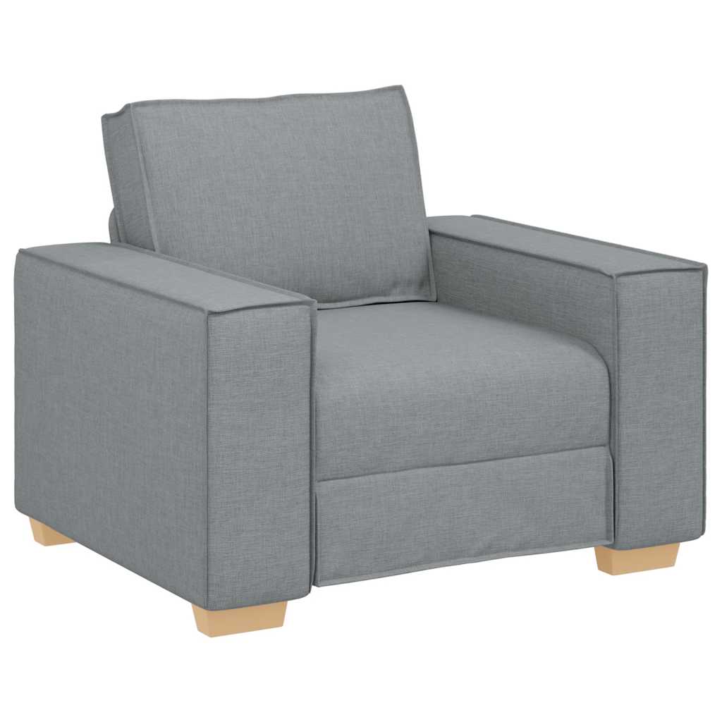 Sofa Stuhl Hellgrau 100x78x84 cm Stoff
