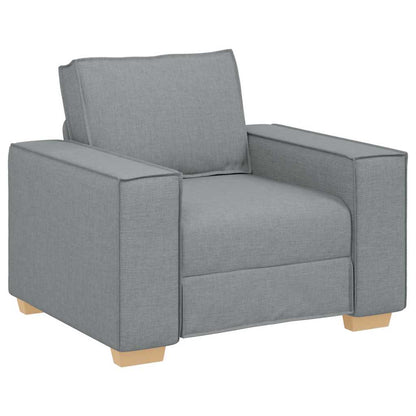 Sofa Stuhl Hellgrau 100x78x84 cm Stoff