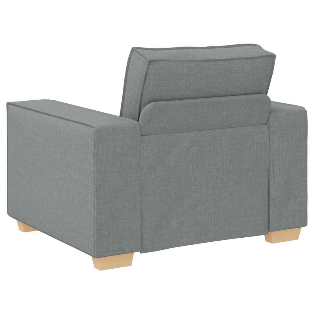 Sofa Stuhl Hellgrau 100x78x84 cm Stoff