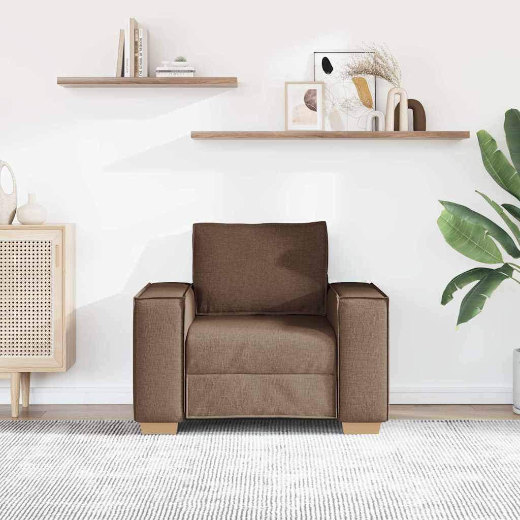 vidaXL Sofa Stuhl Braun 100x78x84 cm Stoff