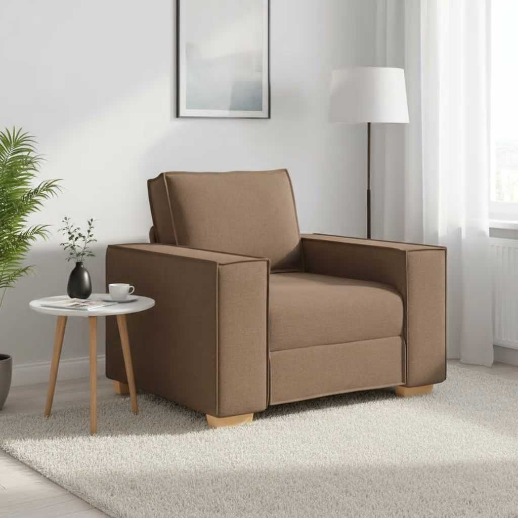 vidaXL Sofa Stuhl Braun 100x78x84 cm Stoff