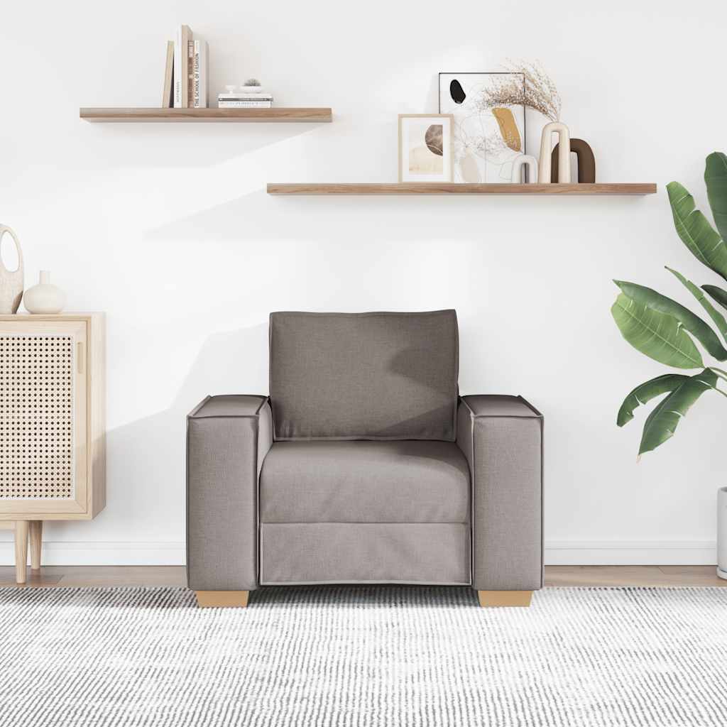 vidaXL Sofa Stuhl Taupe 100x78x84 cm Stoff