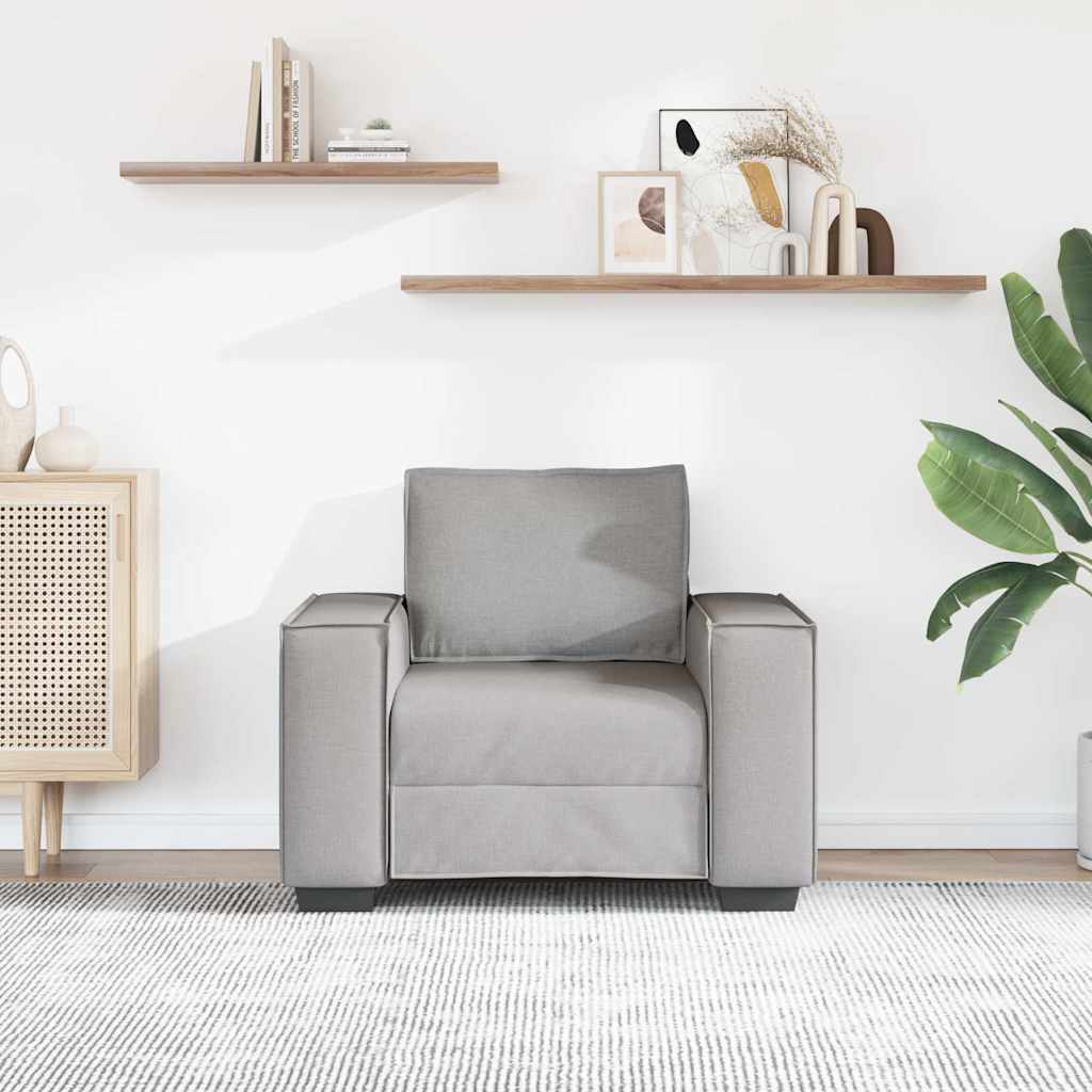 Sofa Stuhl Wolkengrau 100x78x84 cm Stoff