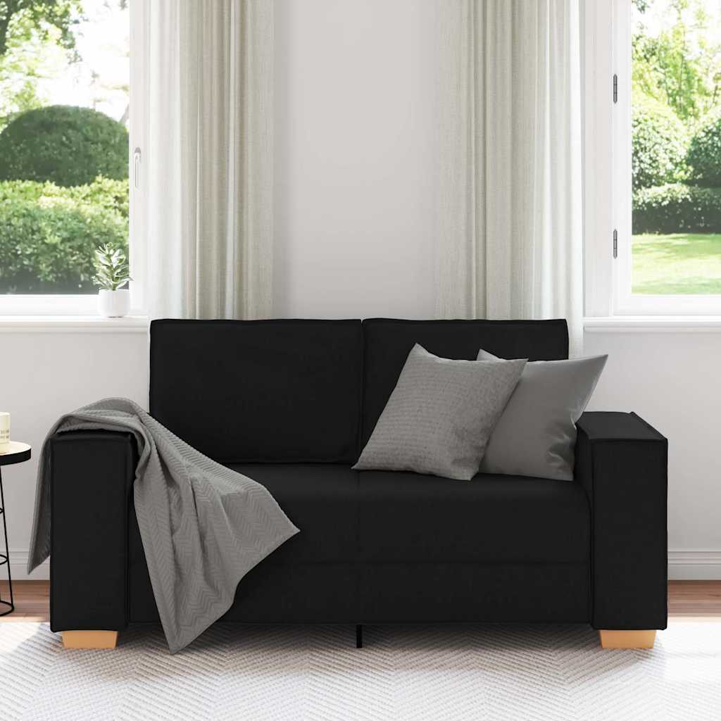 2-Sitzer Sofa Schwarz 160x78x84 cm Stoff