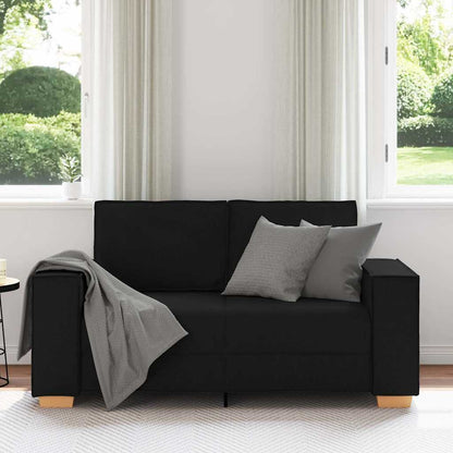 2-Sitzer Sofa Schwarz 160x78x84 cm Stoff