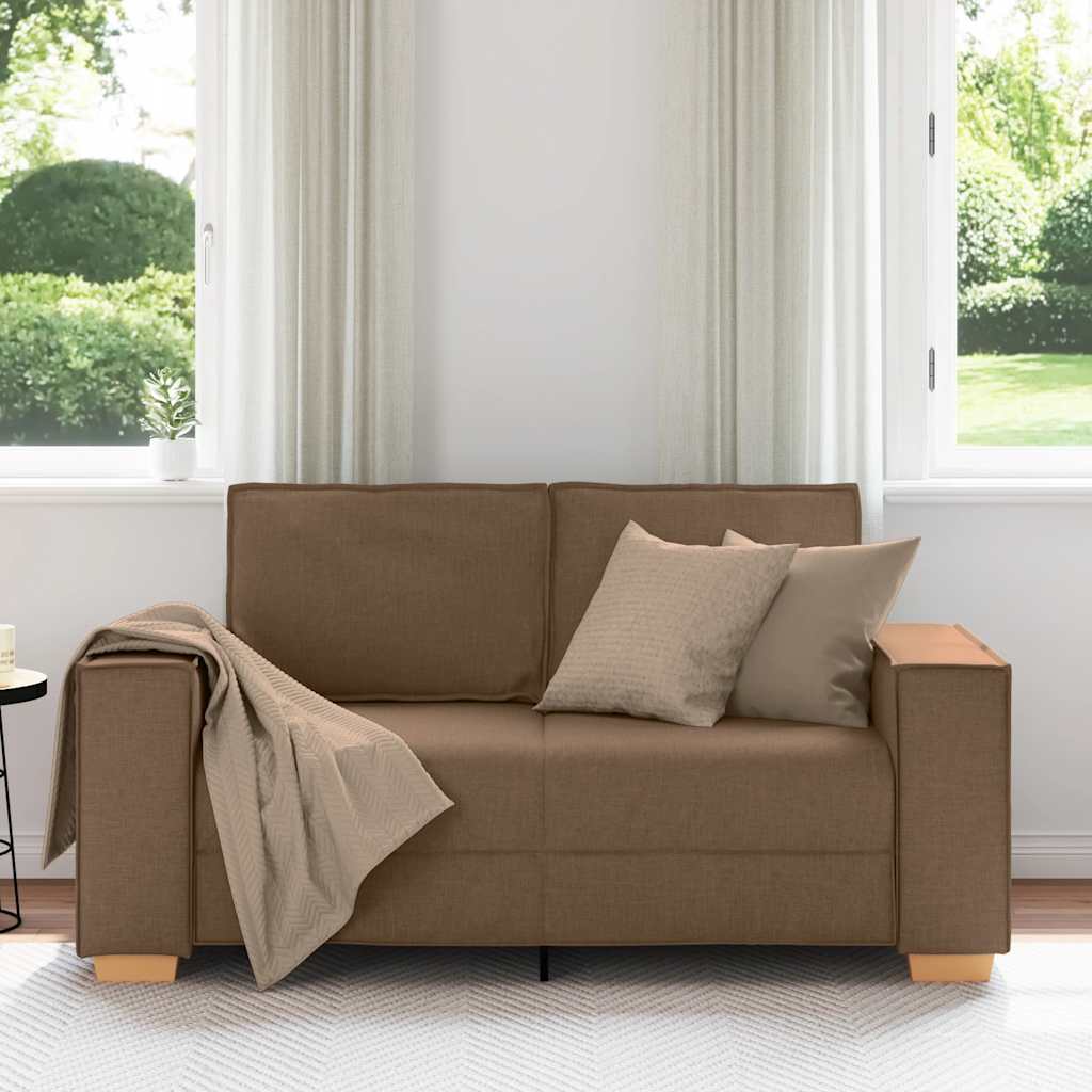 2-Sitzer Sofa Braun 160x78x84 cm Stoff
