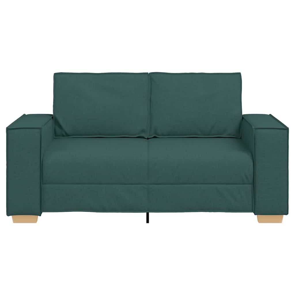vidaXL 2-Sitzer Sofa Dunkelgrün 120 cm Stoff