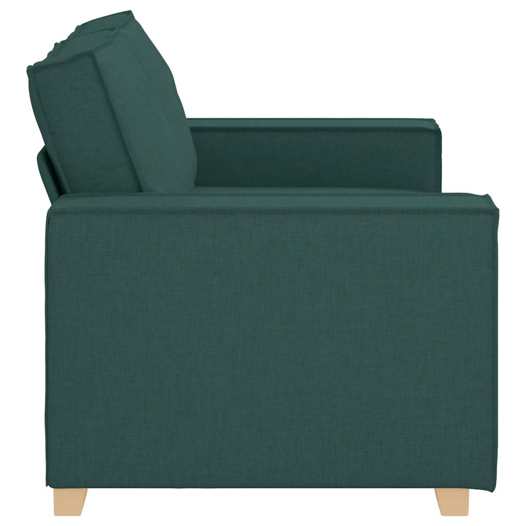 vidaXL 2-Sitzer Sofa Dunkelgrün 120 cm Stoff