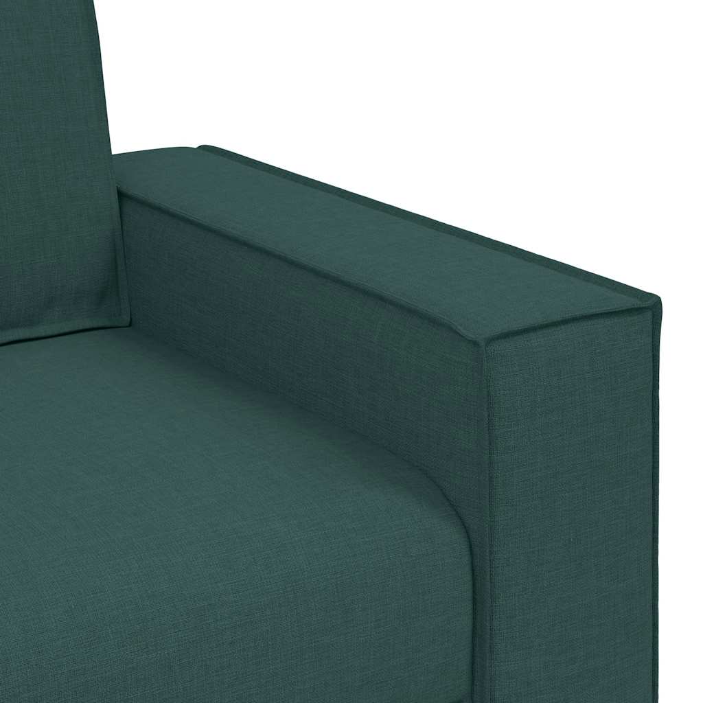 vidaXL 2-Sitzer Sofa Dunkelgrün 120 cm Stoff