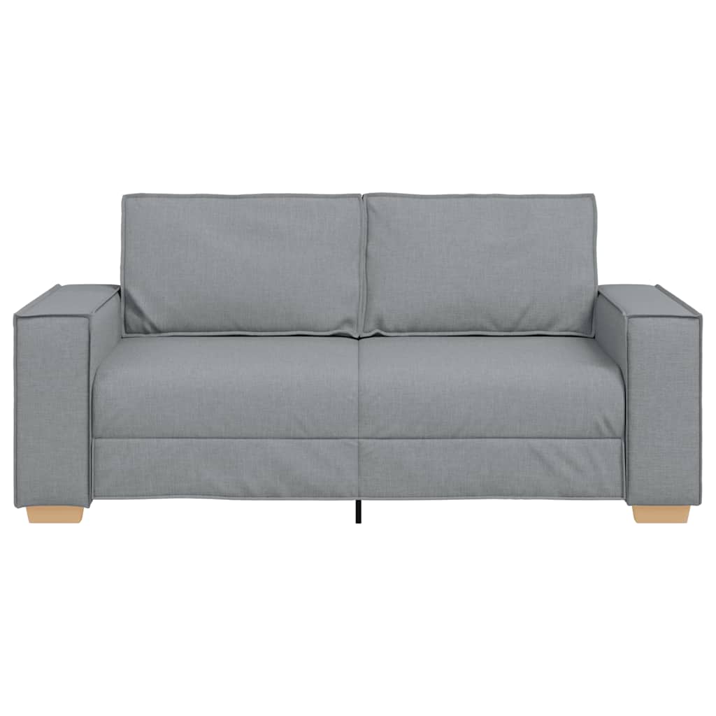 vidaXL 2-Sitzer Sofa Hellgrau 180x78x84 cm Stoff