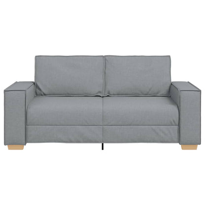 vidaXL 2-Sitzer Sofa Hellgrau 180x78x84 cm Stoff