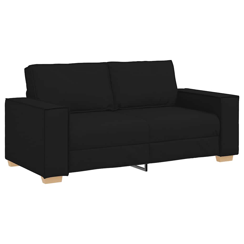 2-Sitzer Sofa Schwarz 180x78x84 cm Stoff