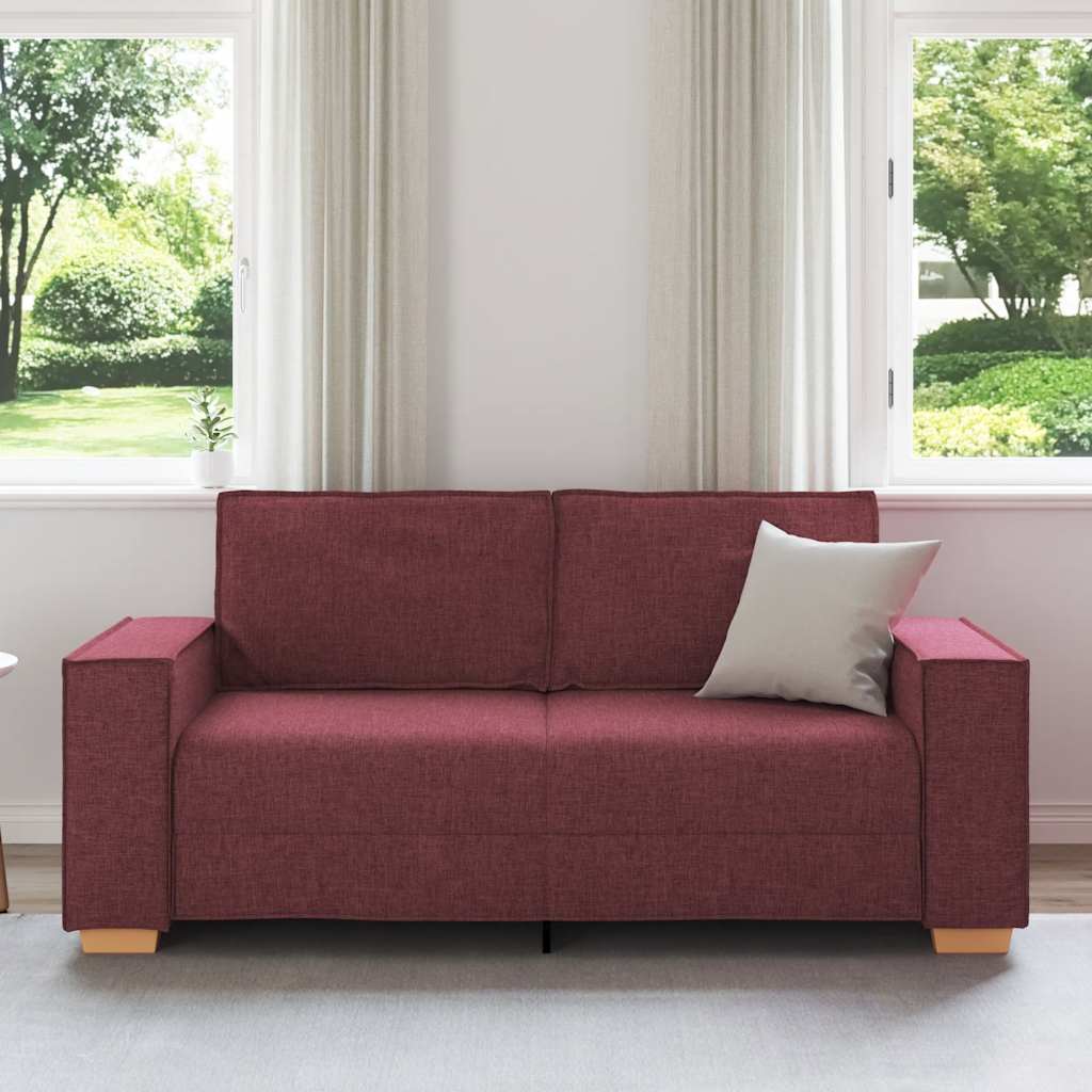 2-Sitzer Sofa Weinrot 180x78x84 cm Stoff