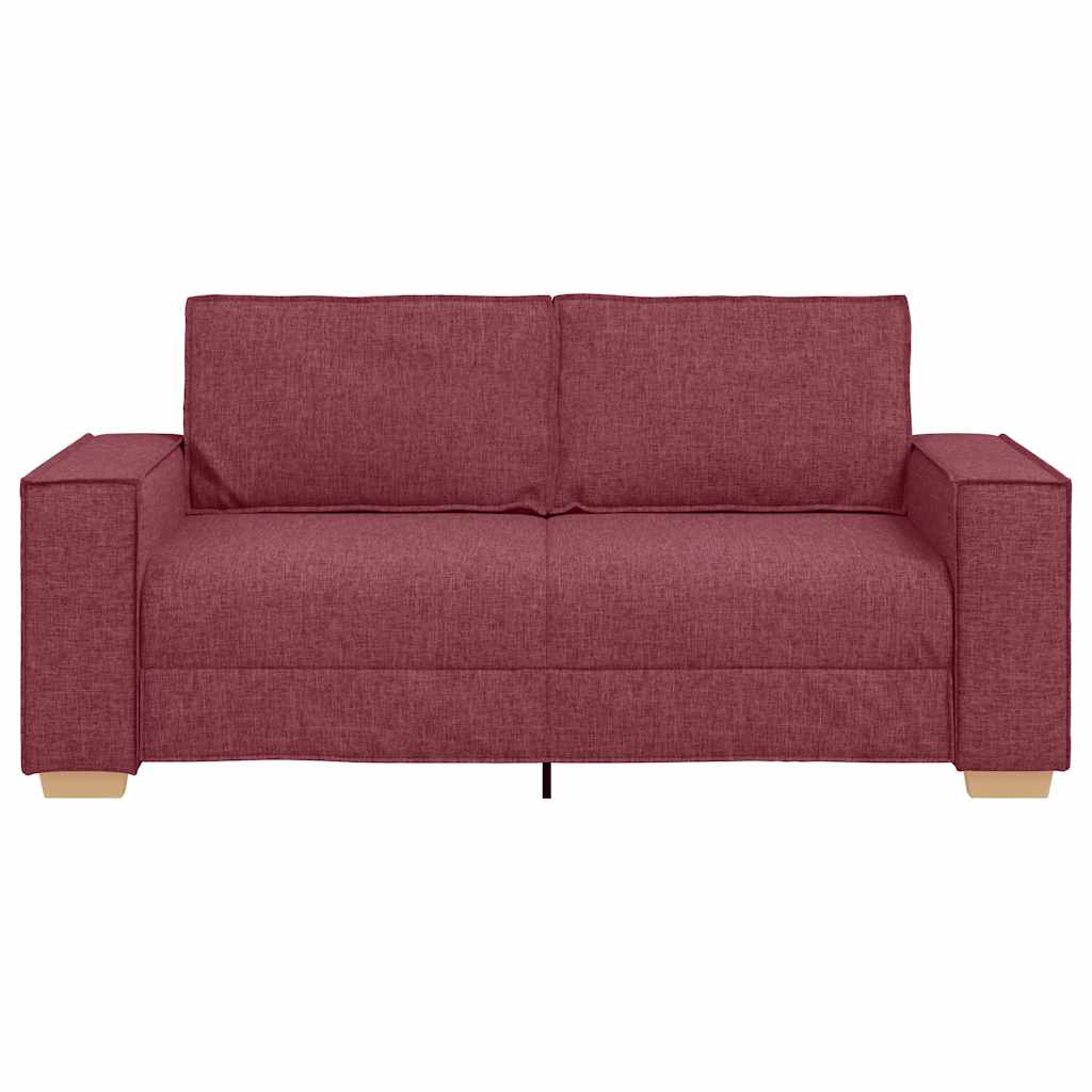 vidaXL 2-Sitzer Sofa Weinrot 180x78x84 cm Stoff