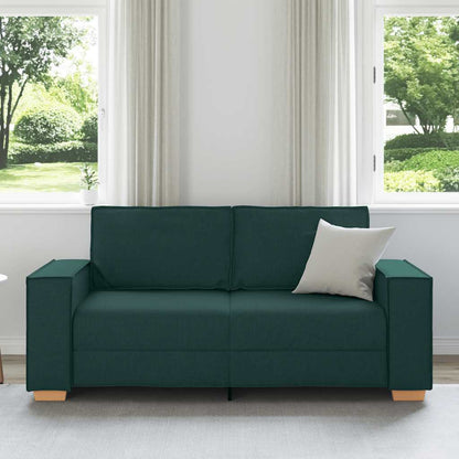 vidaXL 2-Sitzer Sofa Dunkelgrün 180x78x84 cm Stoff