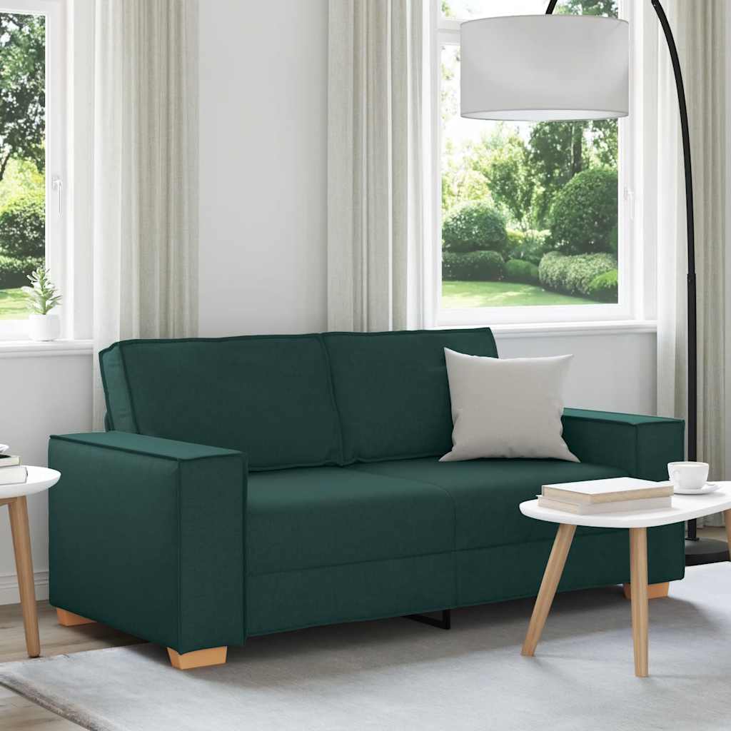 vidaXL 2-Sitzer Sofa Dunkelgrün 180x78x84 cm Stoff