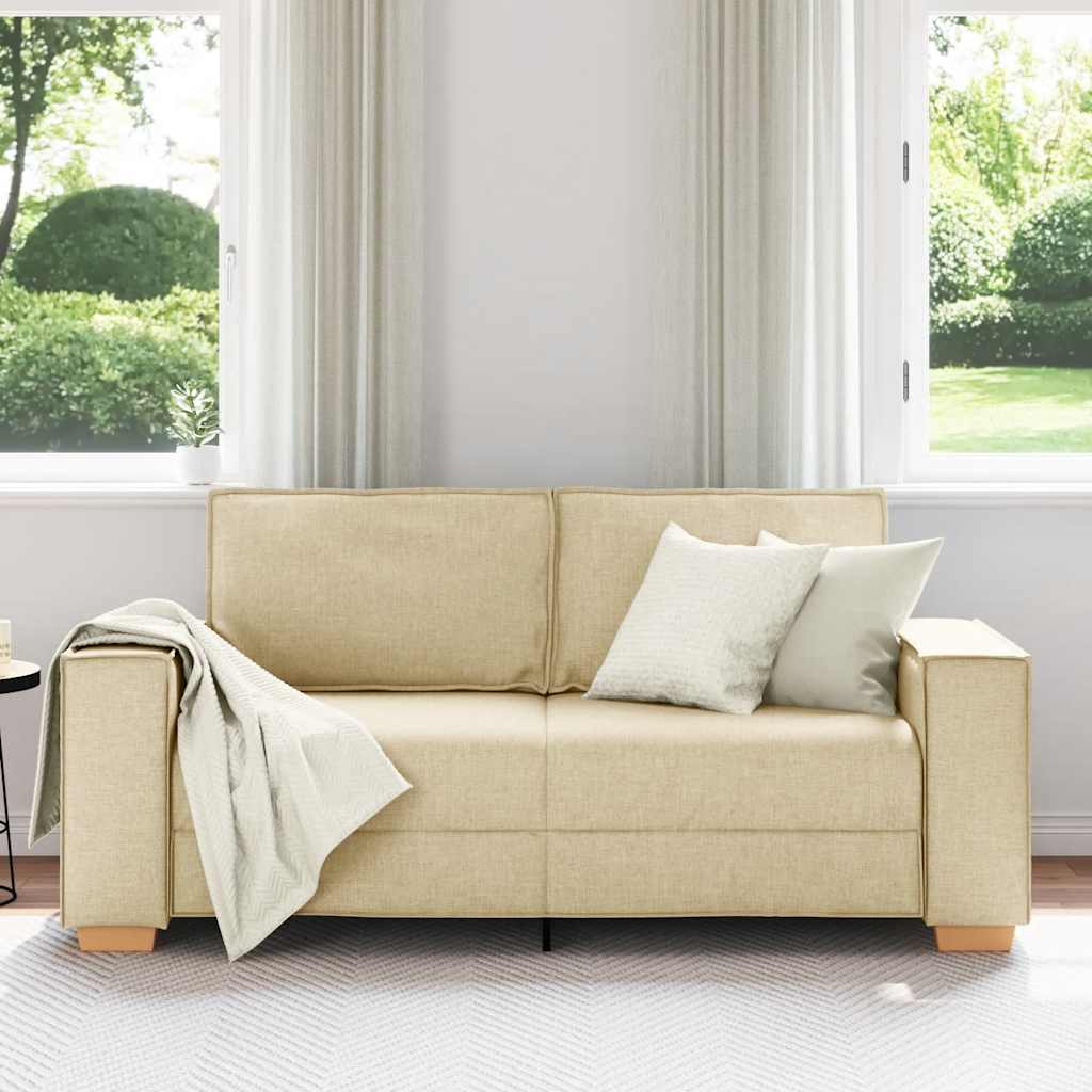 2-Sitzer Sofa Creme 180x78x84 cm Stoff