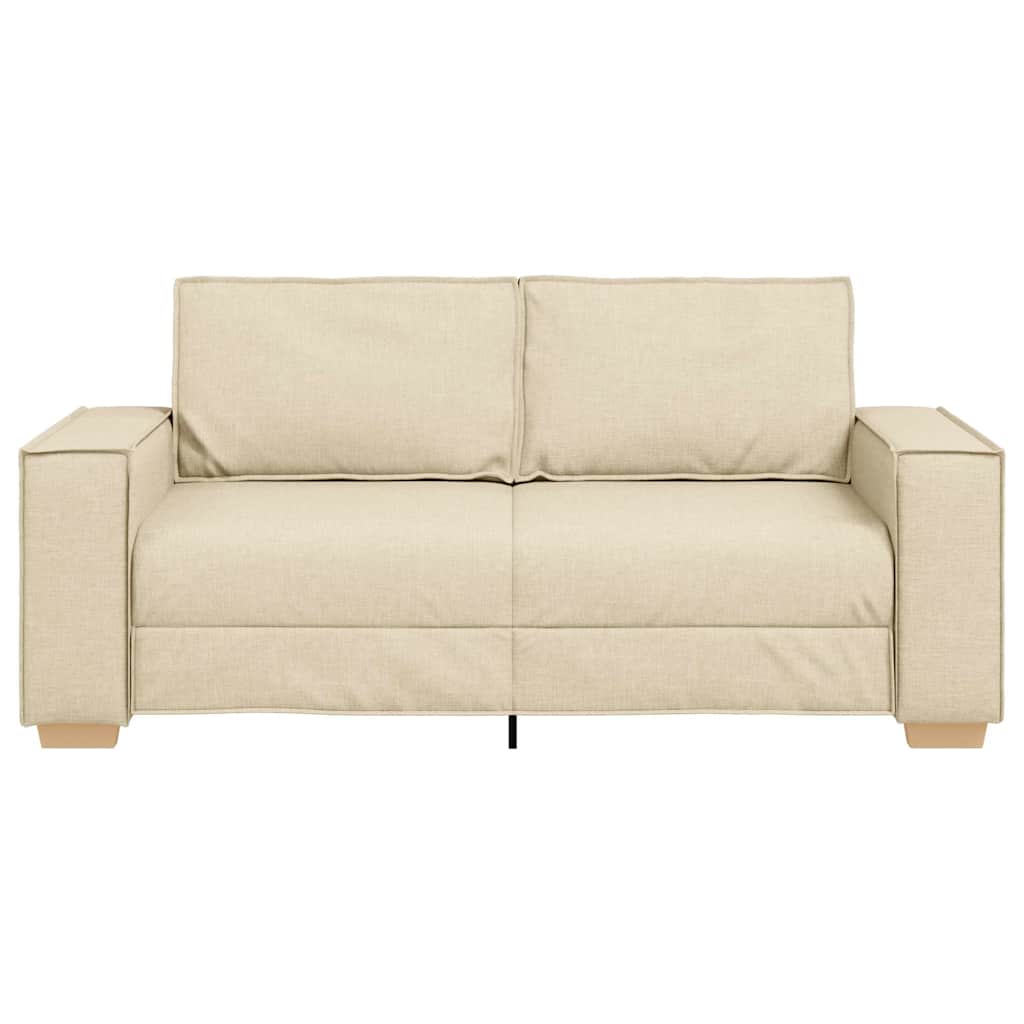 vidaXL 2-Sitzer Sofa Creme 180x78x84 cm Stoff