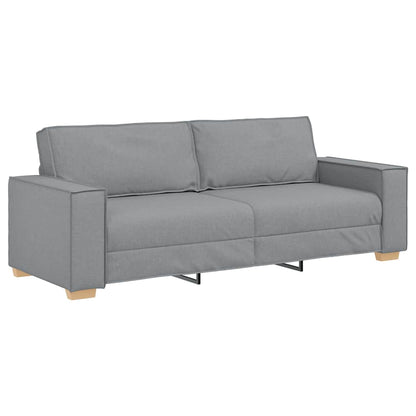 vidaXL 3-Sitzer-Sofa Hellgrau 220x78x84 cm Stoff